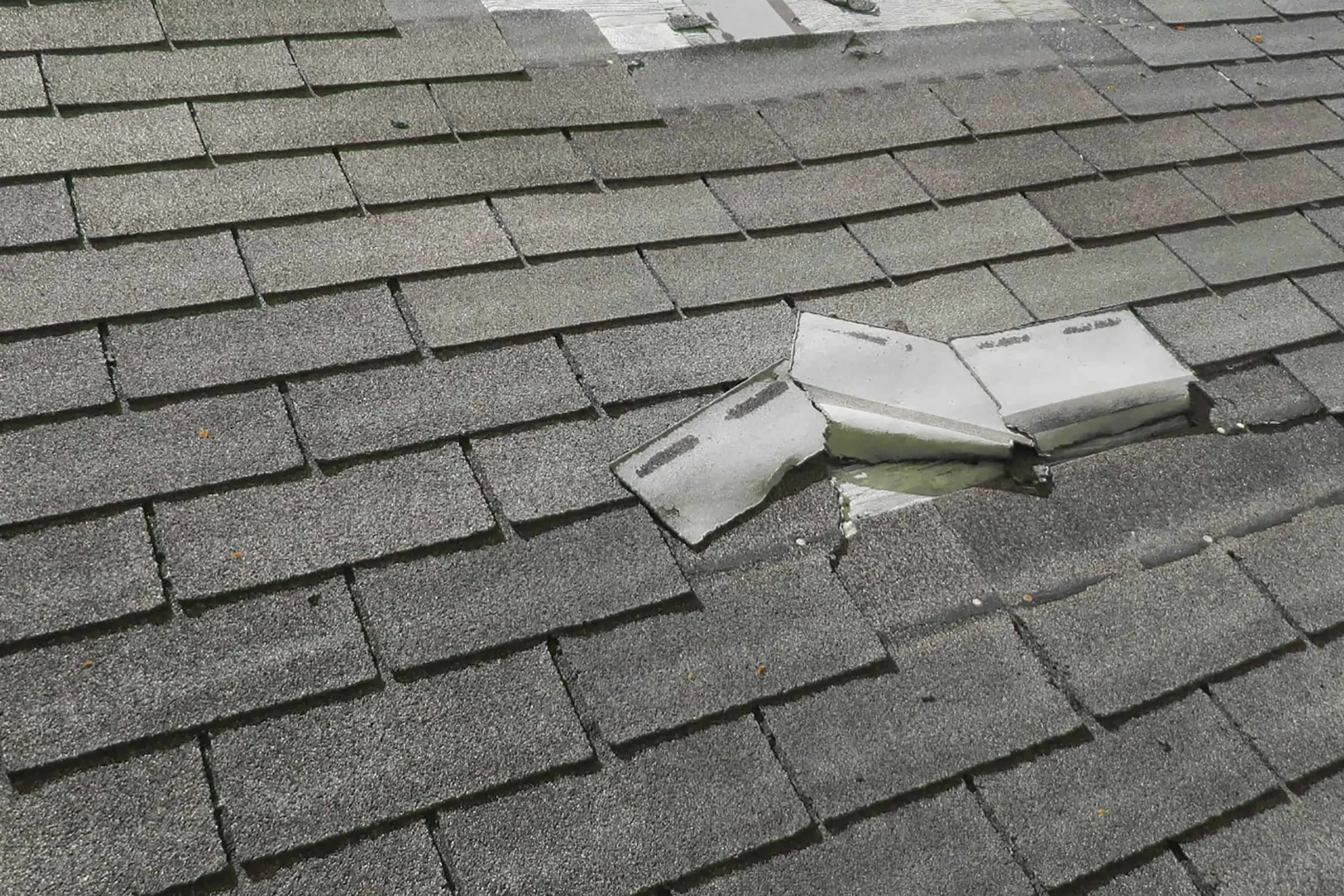 storm damage to roof