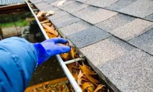 cleaning gutters with guards